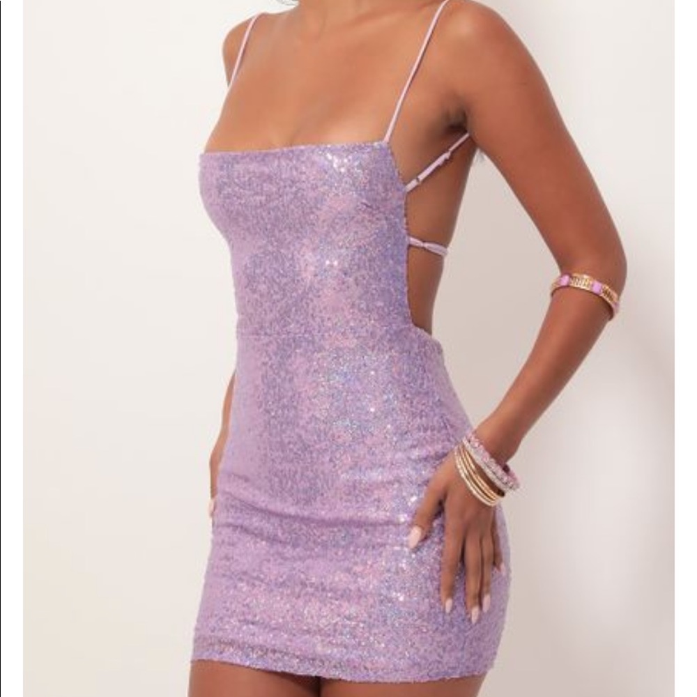 Strappy sequin mini dress